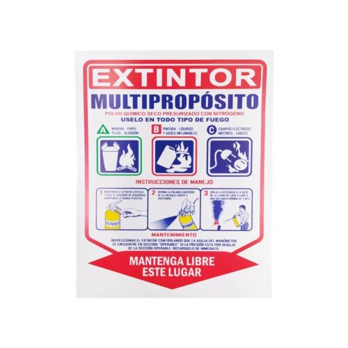 Aviso de señalización Extintor Multipropósito