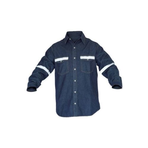 Camisa jean manga larga - para soldador - con reflectivo