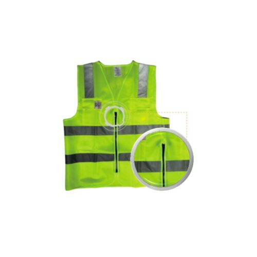 Chaleco reflectivo con cremallera - Amarillo - Siso Safety