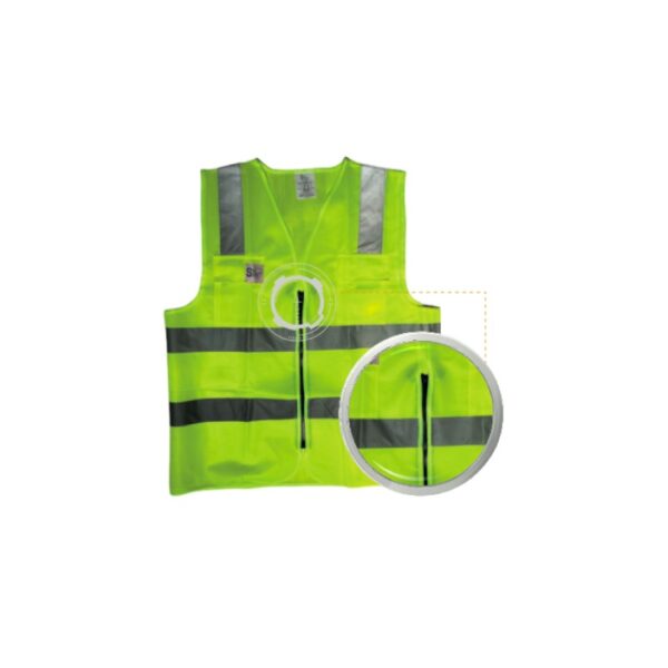 Chaleco reflectivo con cremallera - Amarillo - Siso Safety