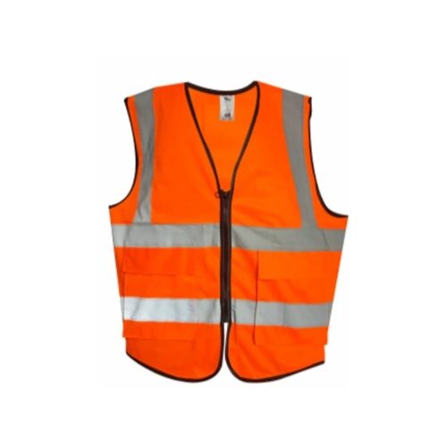 Chaleco reflectivo naranja con cremallera creattor