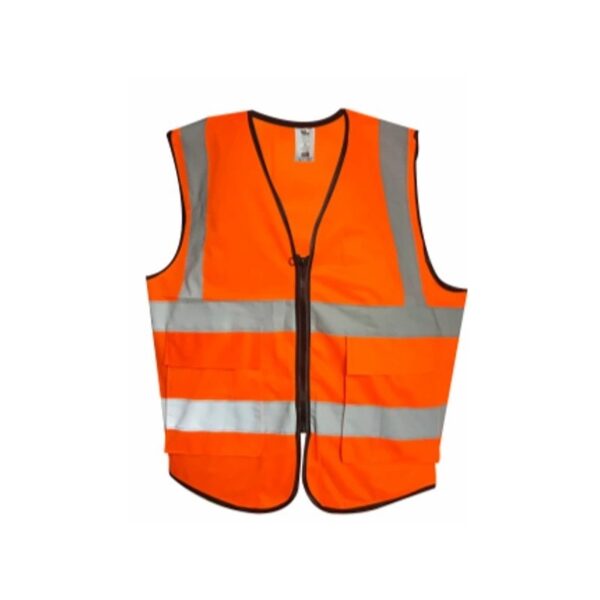 Chaleco reflectivo naranja con cremallera creattor