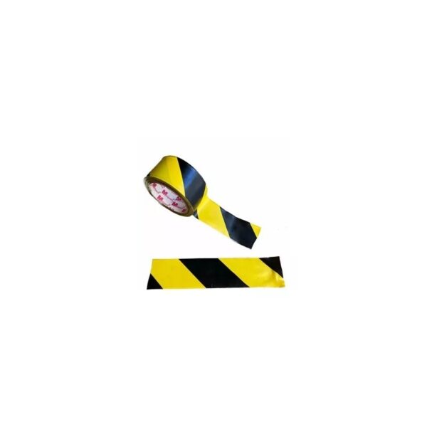 Cinta de demarcacion amarilla con negro 4,5 cm x 18 mts