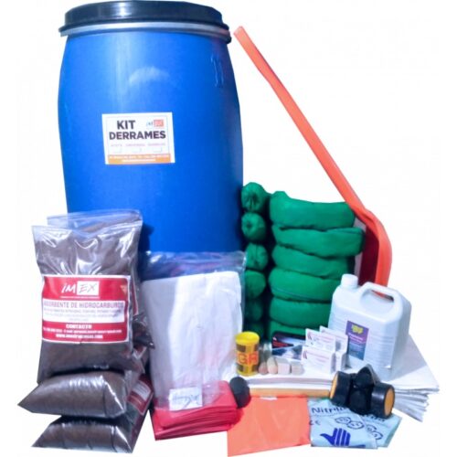 Kit antiderrame hidrocarburos en caneca 55 galones