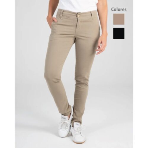 Pantalon dama dril strech caqui talla