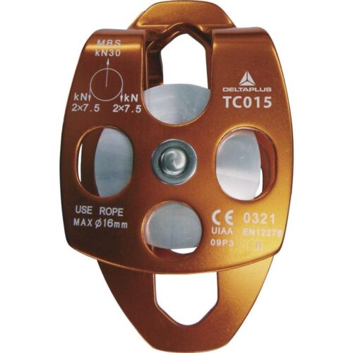 Polea doble de bridas oscilantes de aluminio TC015 Delta Plus